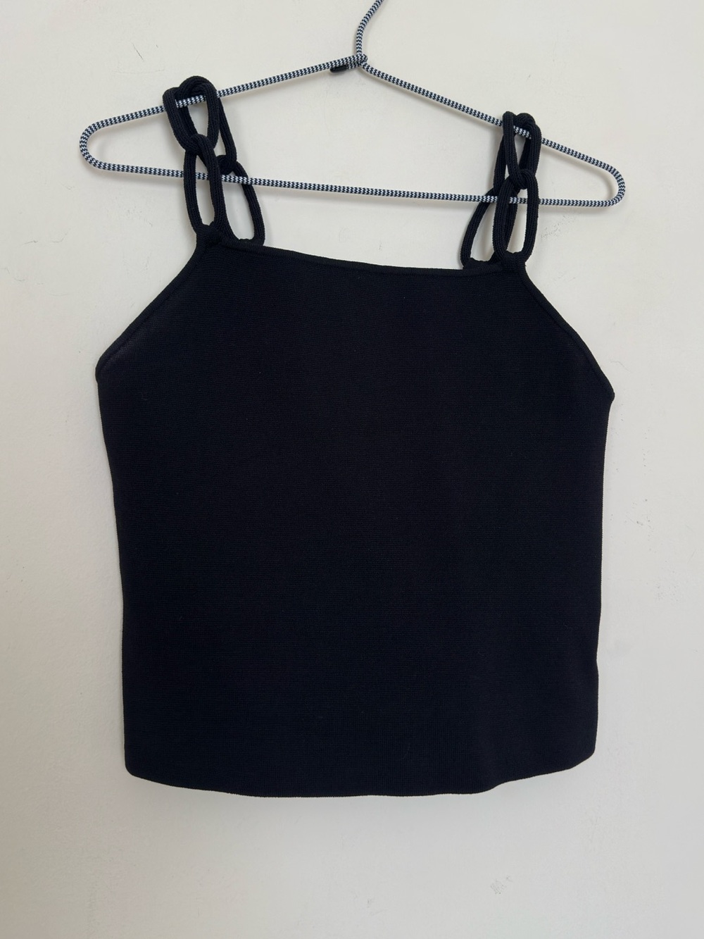House of Harlow 1960 Black Knit Chain Strap medium Crop Tank Top - Picture 4 of 8